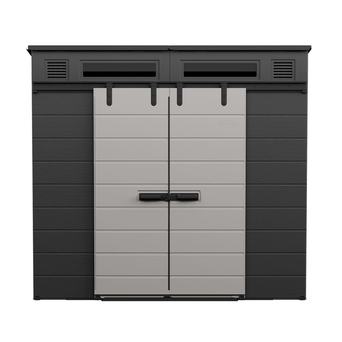 NEW - Suncast Modernist 8'x7' Dual Barn Door Storage Shed