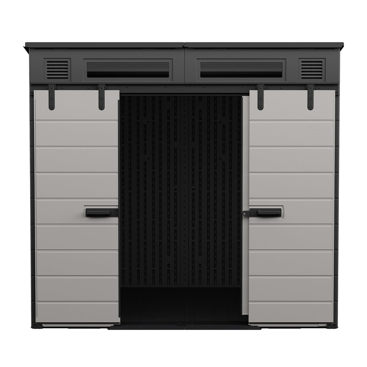 NEW - Suncast Modernist 8'x7' Dual Barn Door Storage Shed
