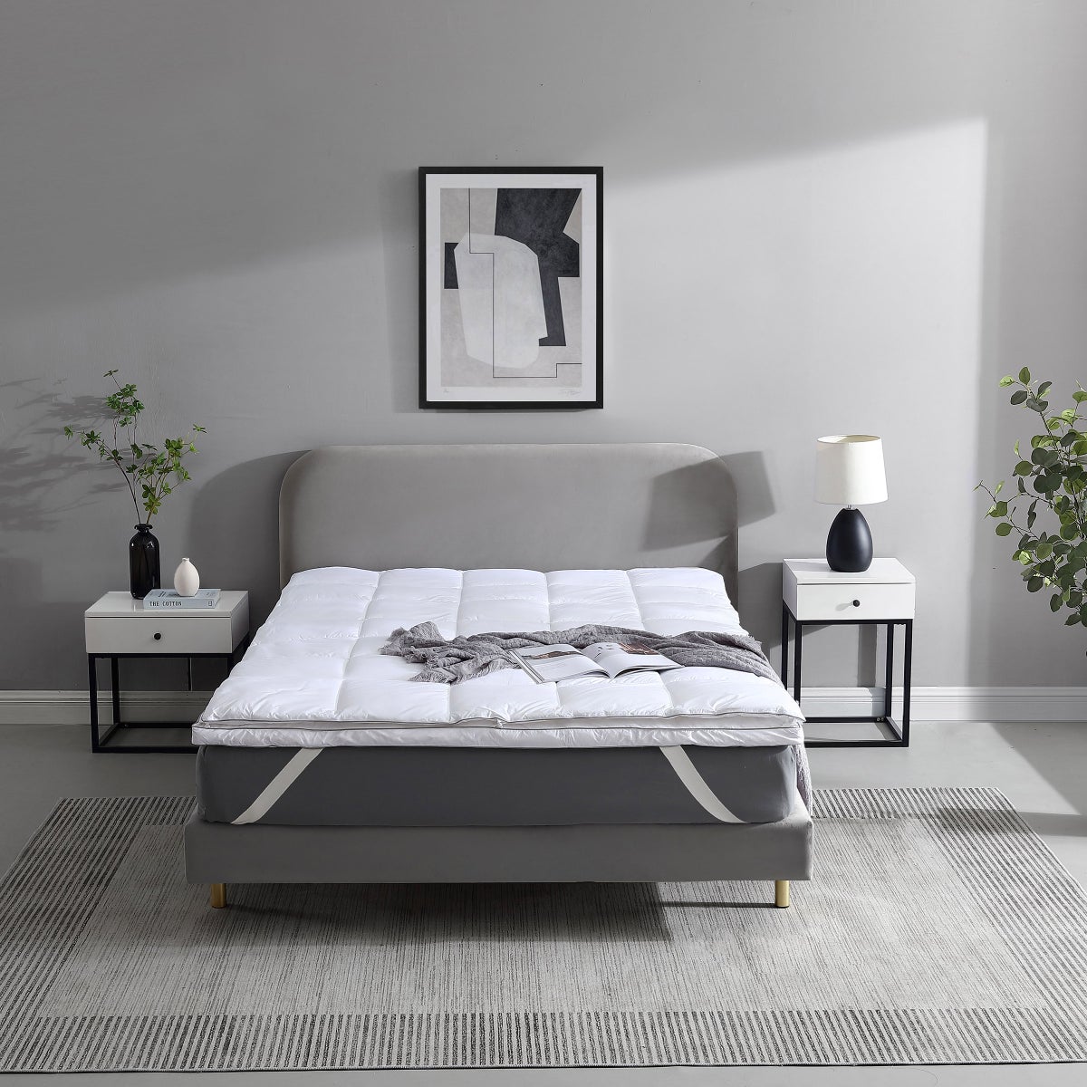 Hotel Grand Softy Feather Bed, White, QUEEN