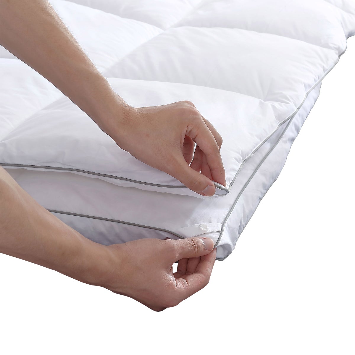 Hotel Grand Softy Feather Bed, White, QUEEN