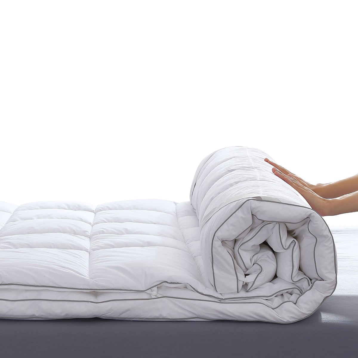 Hotel Grand Softy Feather Bed, White, QUEEN