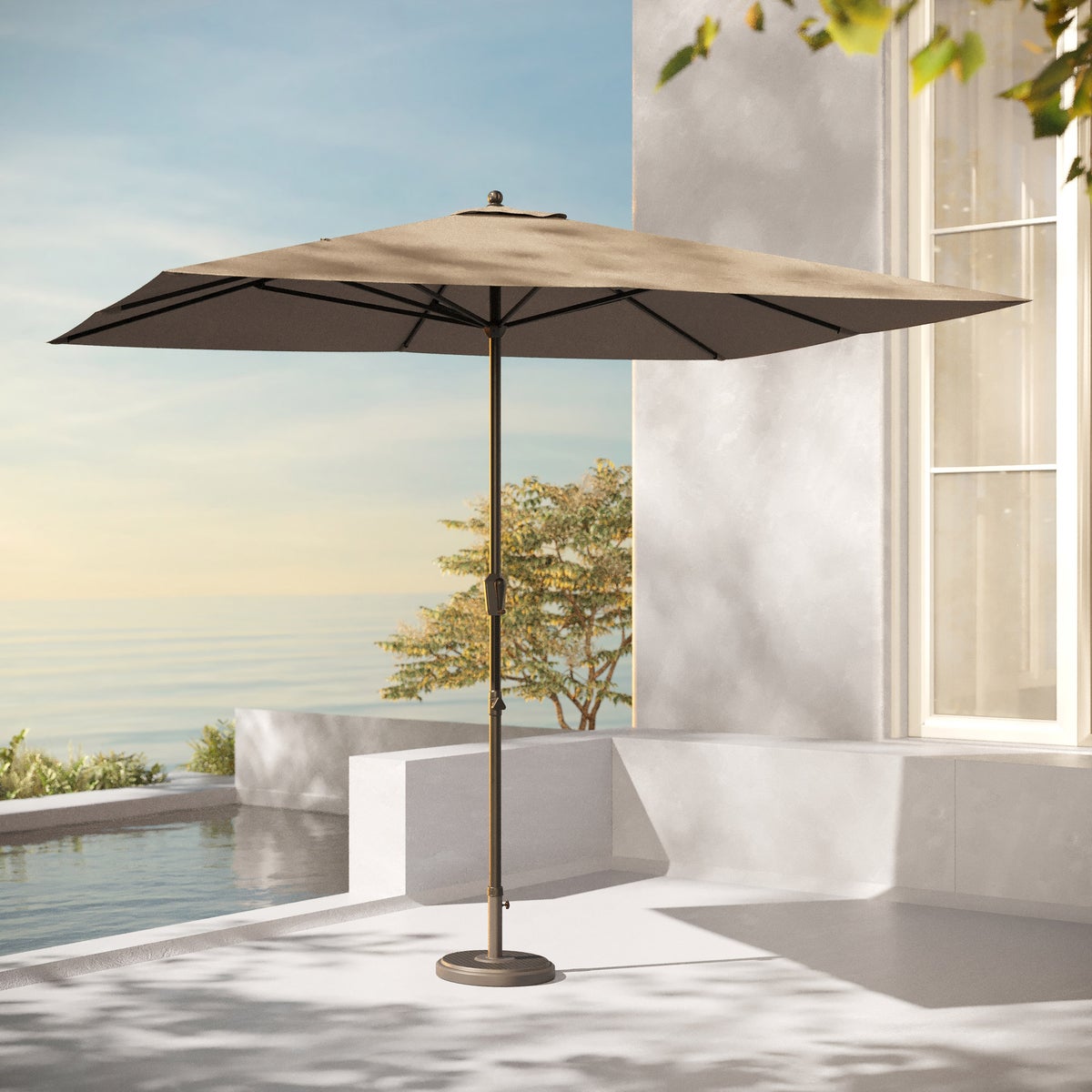 NEW - Seasons Sentry 8' x 11' Height Adjustable Market Umbrella