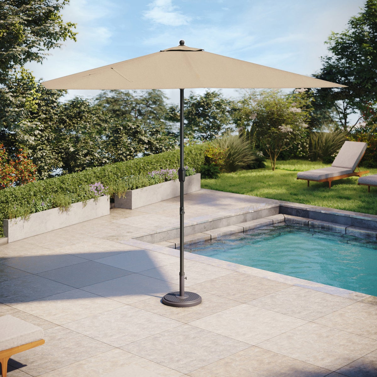 NEW - Seasons Sentry 8' x 11' Height Adjustable Market Umbrella