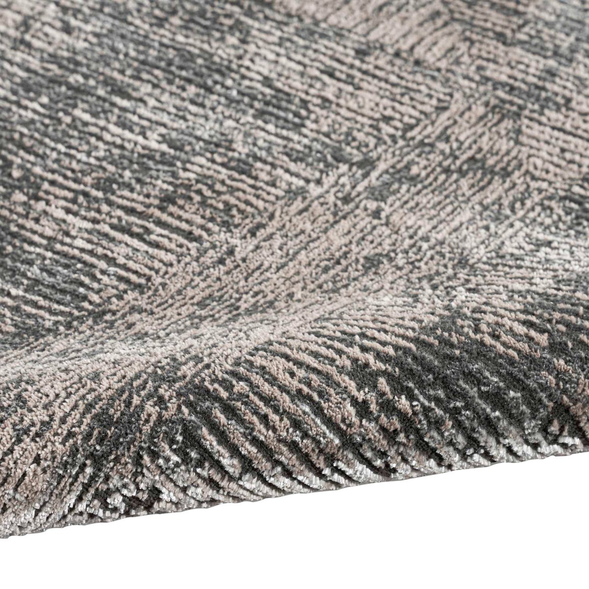 Calvin Klein Luminosity Black Ivory Area Rug, 6'6"x9'2"