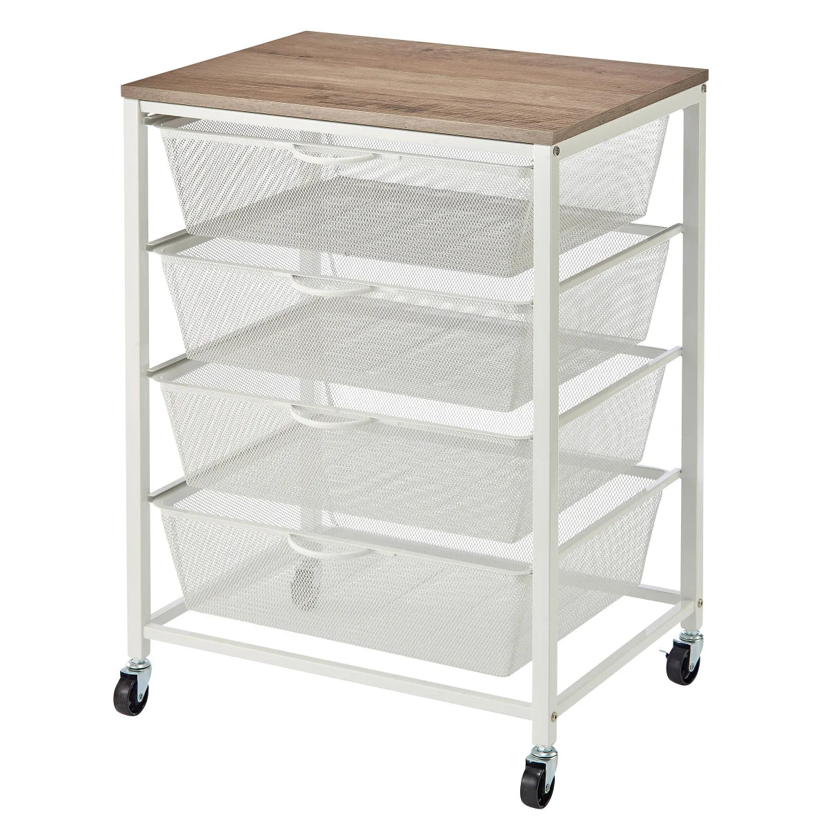 NEW - 4-Drawer Mesh Rolling Cart