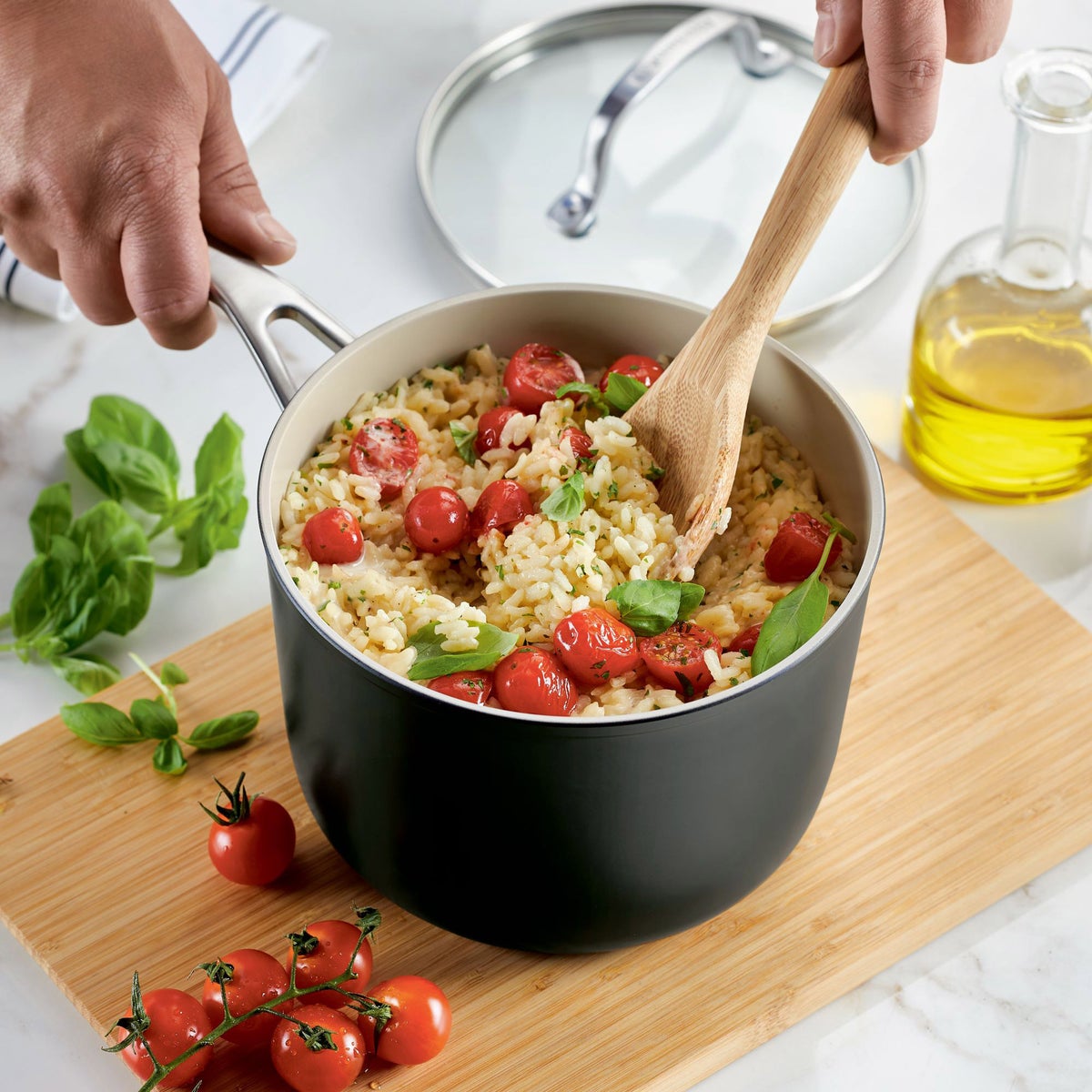 NEW - KitchenAid 12-piece Hard Anodized Ceramic Non-Stick Cookware Set - Retail $200