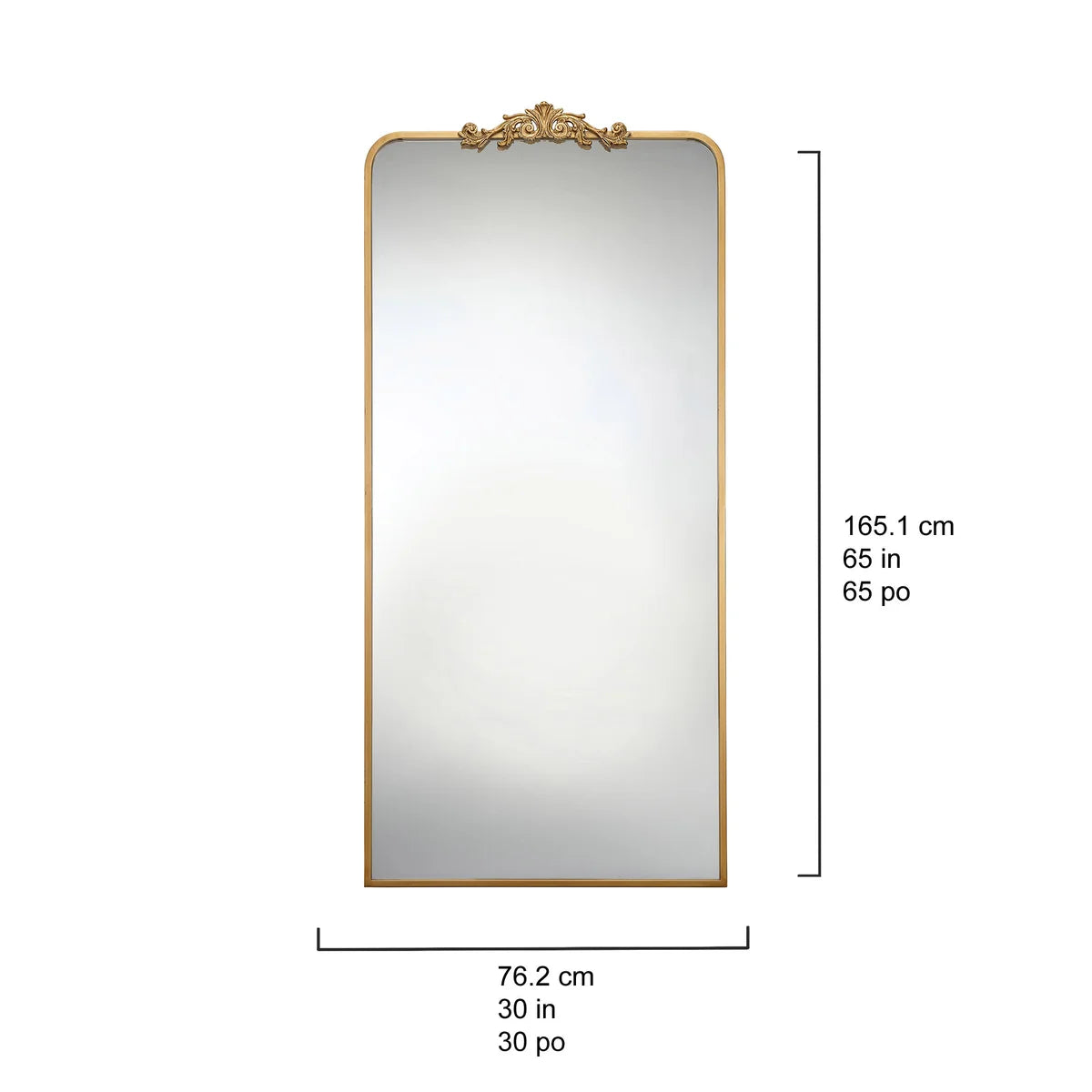 NEW - Ravena Gold Floor Mirror - Retail $249