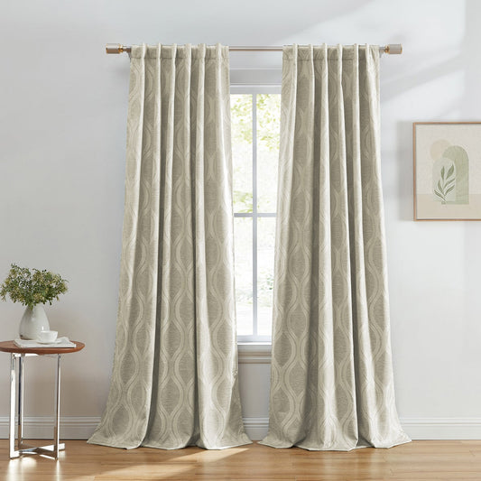 Silk Home Mitchell Blackout Curtains, Khaki