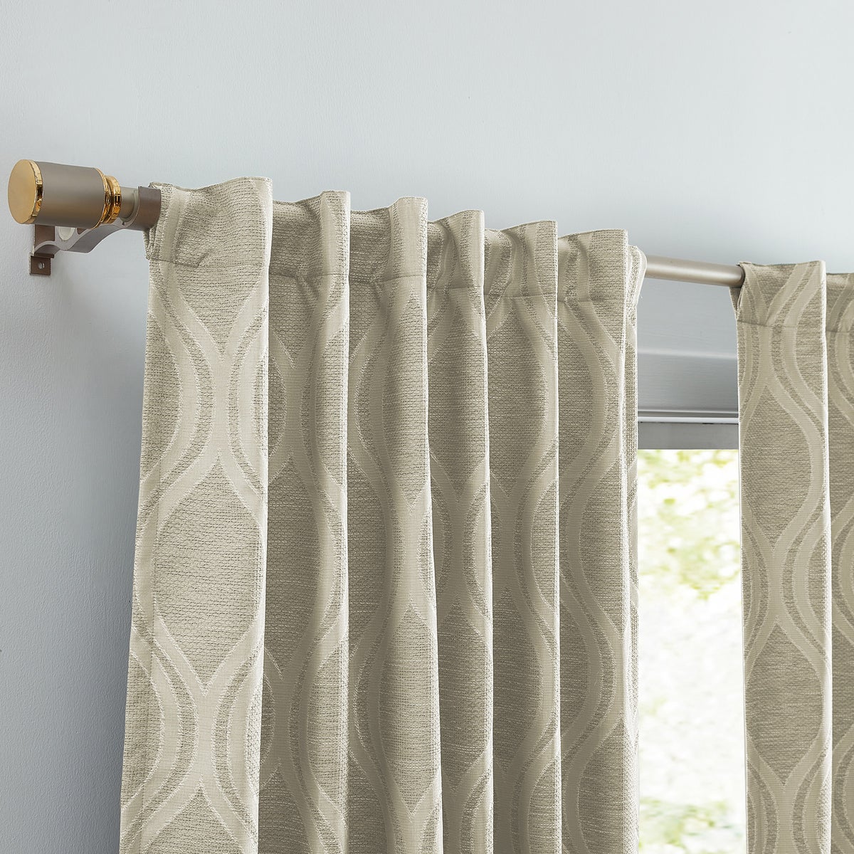 Silk Home Mitchell Blackout Curtains, Khaki