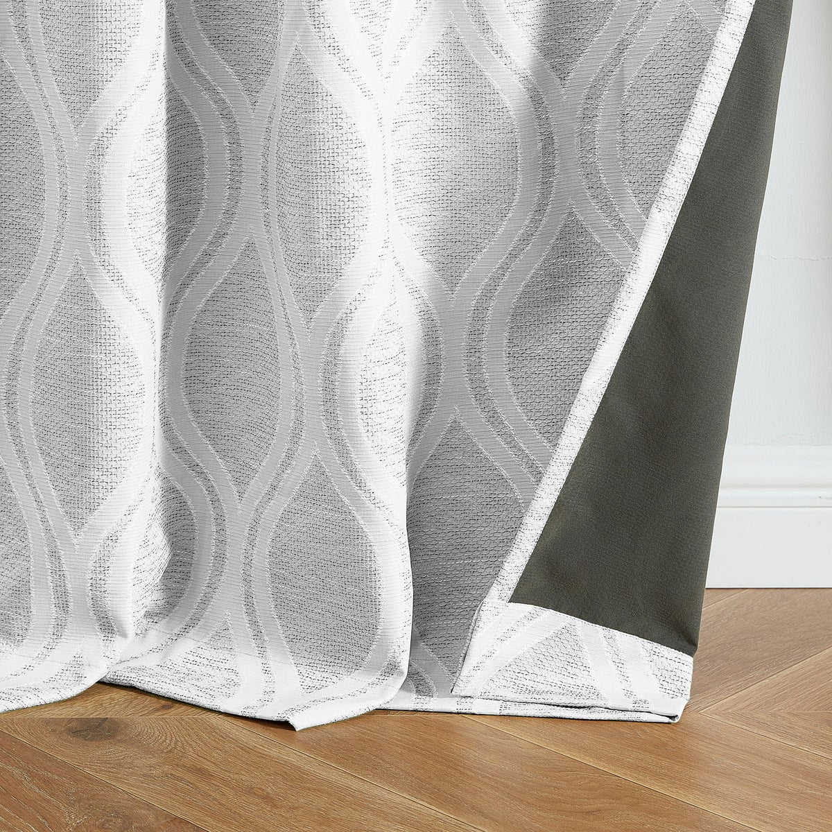 Silk Home Mitchell Blackout Curtains - WHITE