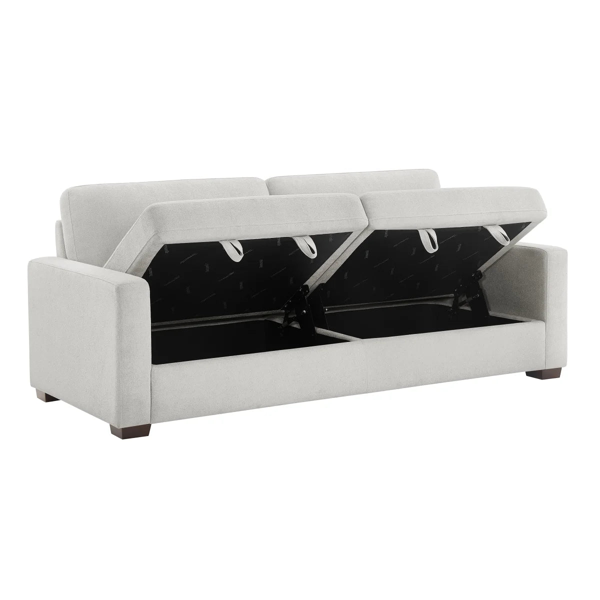 Thomasville Lambert Fabric Sofa with 2 Storage Seats - Retail $700