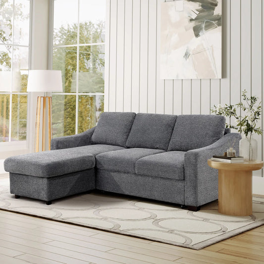 NEW w/ tiny dmg - Coddle Aria Fabric Sleeper Sofa with Reversible Chaise - Retail $1250