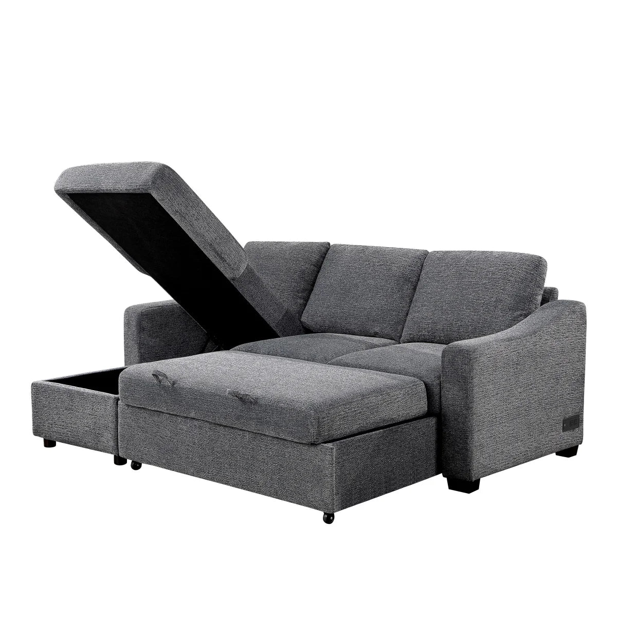 Coddle Aria Fabric Sleeper Sofa with Reversible Chaise