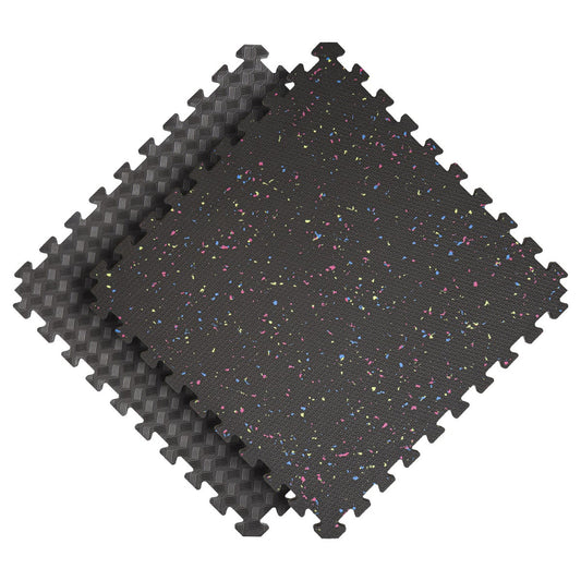 Norsk Dual Density Reversible Gym Flooring, 48 sq ft., 24 in. x 24 in. Foam Mats - Retail $125