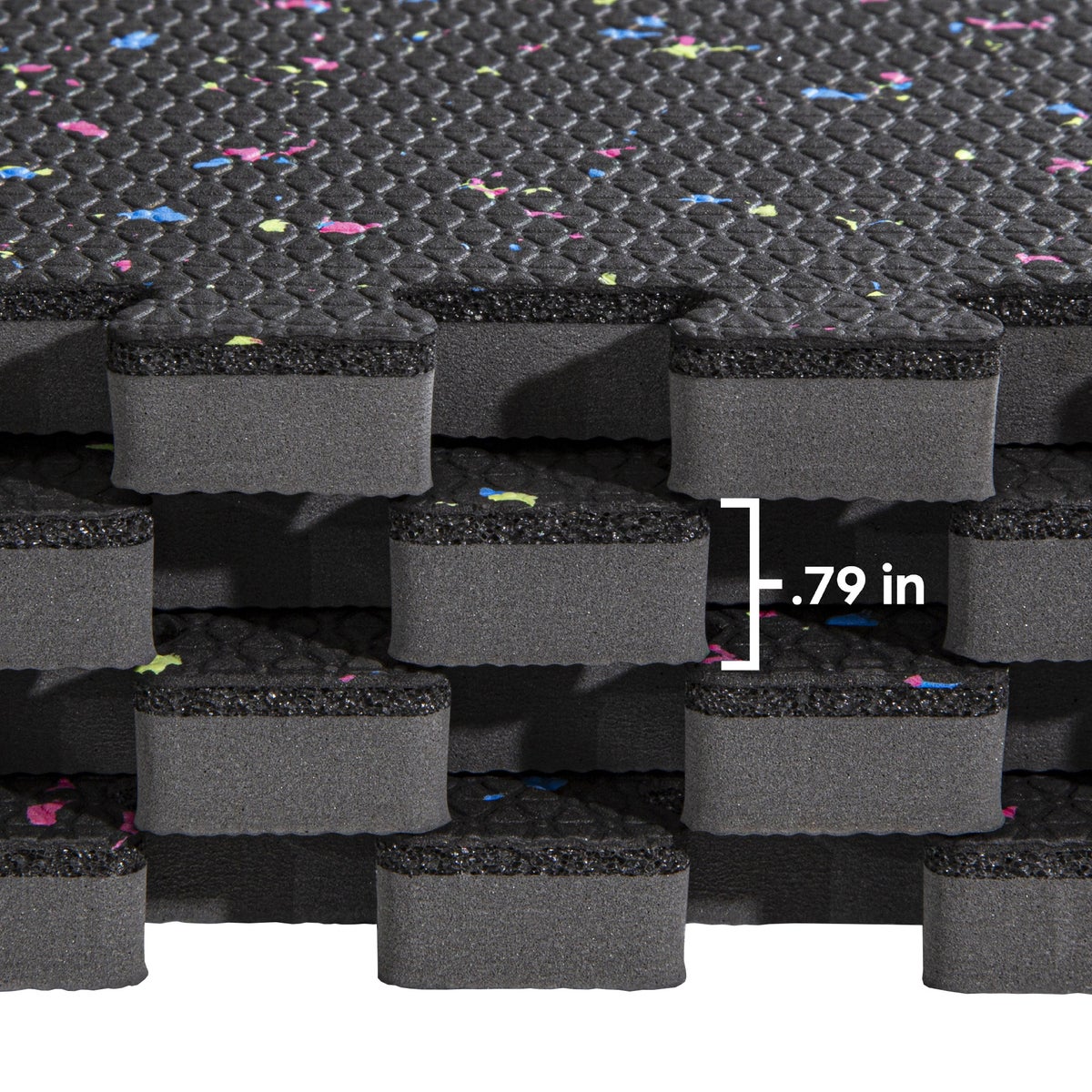 Norsk Dual Density Reversible Gym Flooring, 48 sq ft., 24 in. x 24 in. Foam Mats - Retail $125