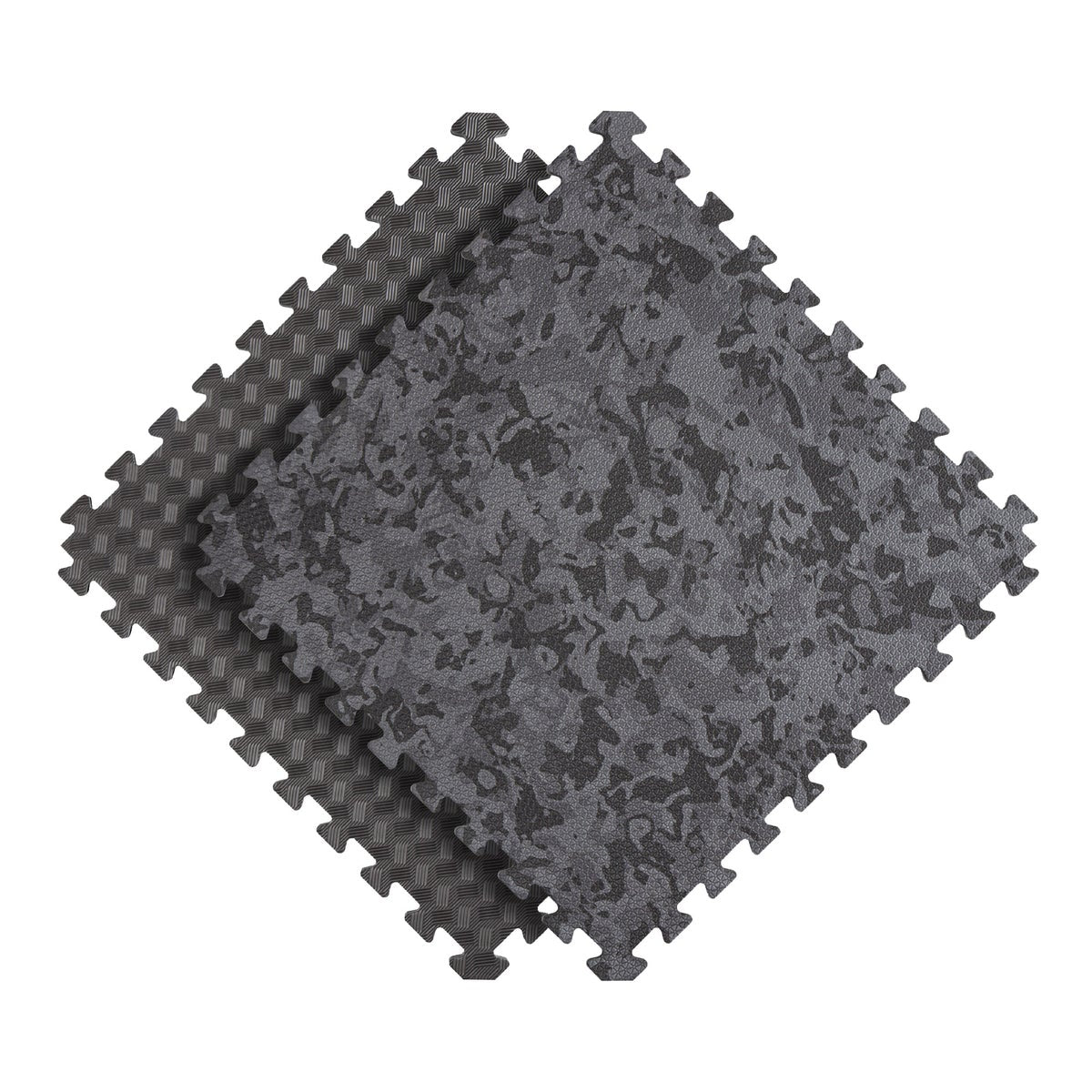 Norsk Dual Density Reversible Gym Flooring, 48 sq ft., 24 in. x 24 in. Foam Mats