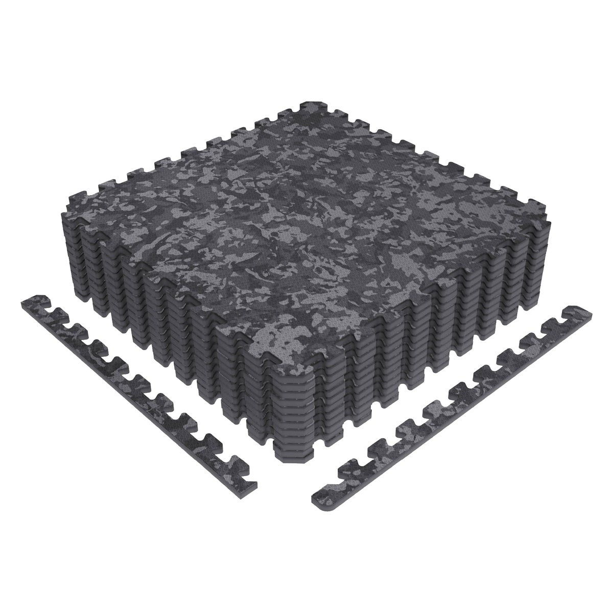 Norsk Dual Density Reversible Gym Flooring, 48 sq ft., 24 in. x 24 in. Foam Mats