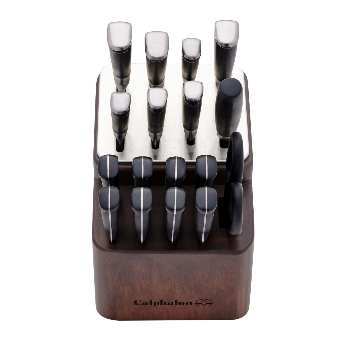 Calphalon Premier SharpIN Knife Set with Sharpening Knife Block, 18-piece Carbon Steel Kitchen Knife Set - Retail $220