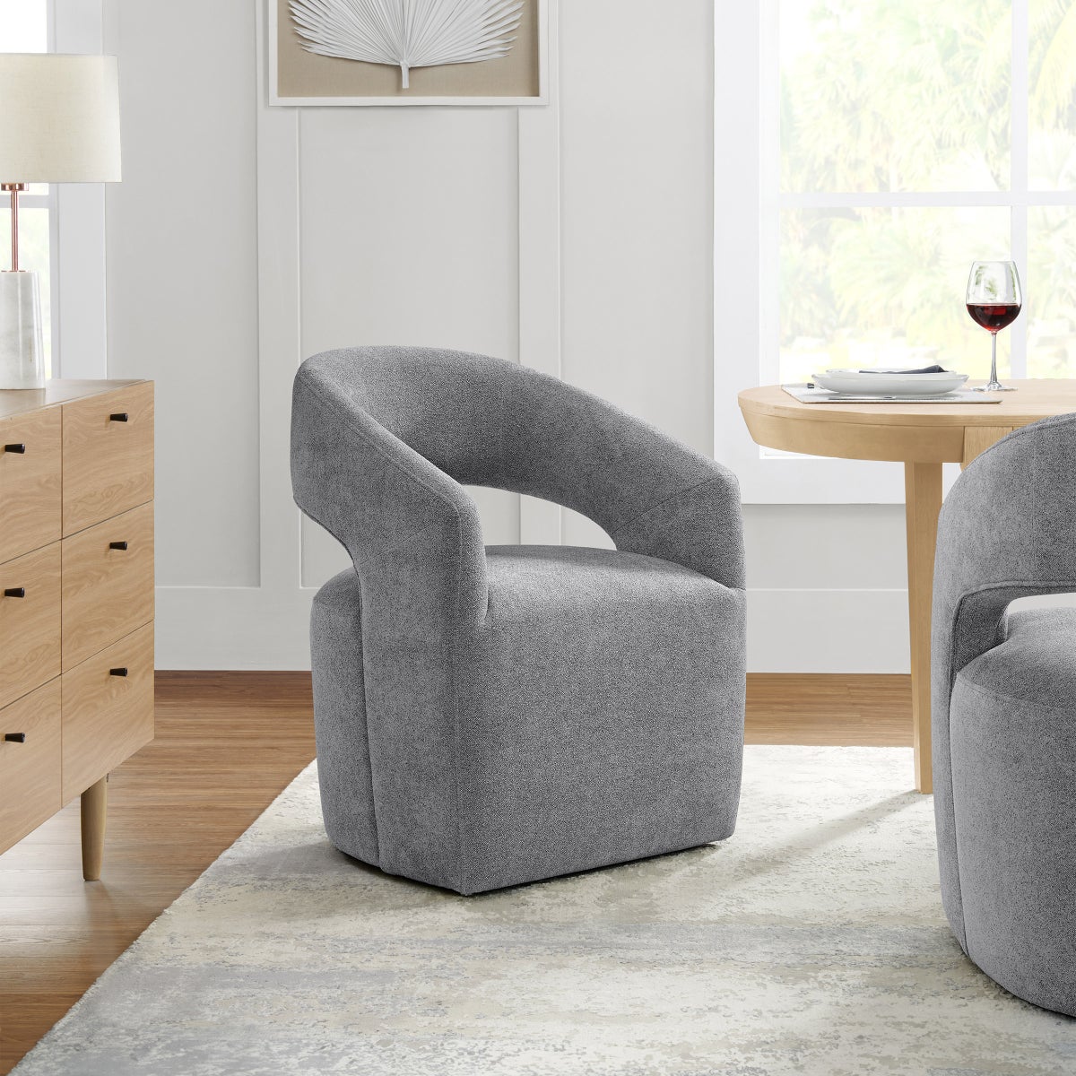 Alivia Fabric Rolling Chair - Retail $300