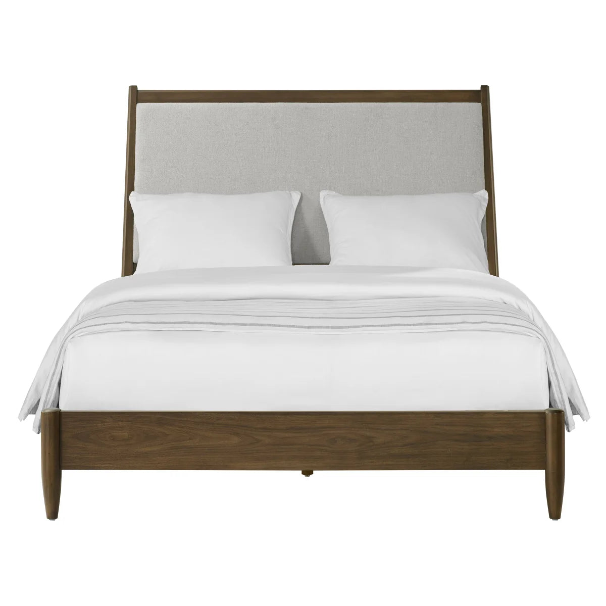 KING Weston Park Upholstered Bed, Dark Brown- Retail $999