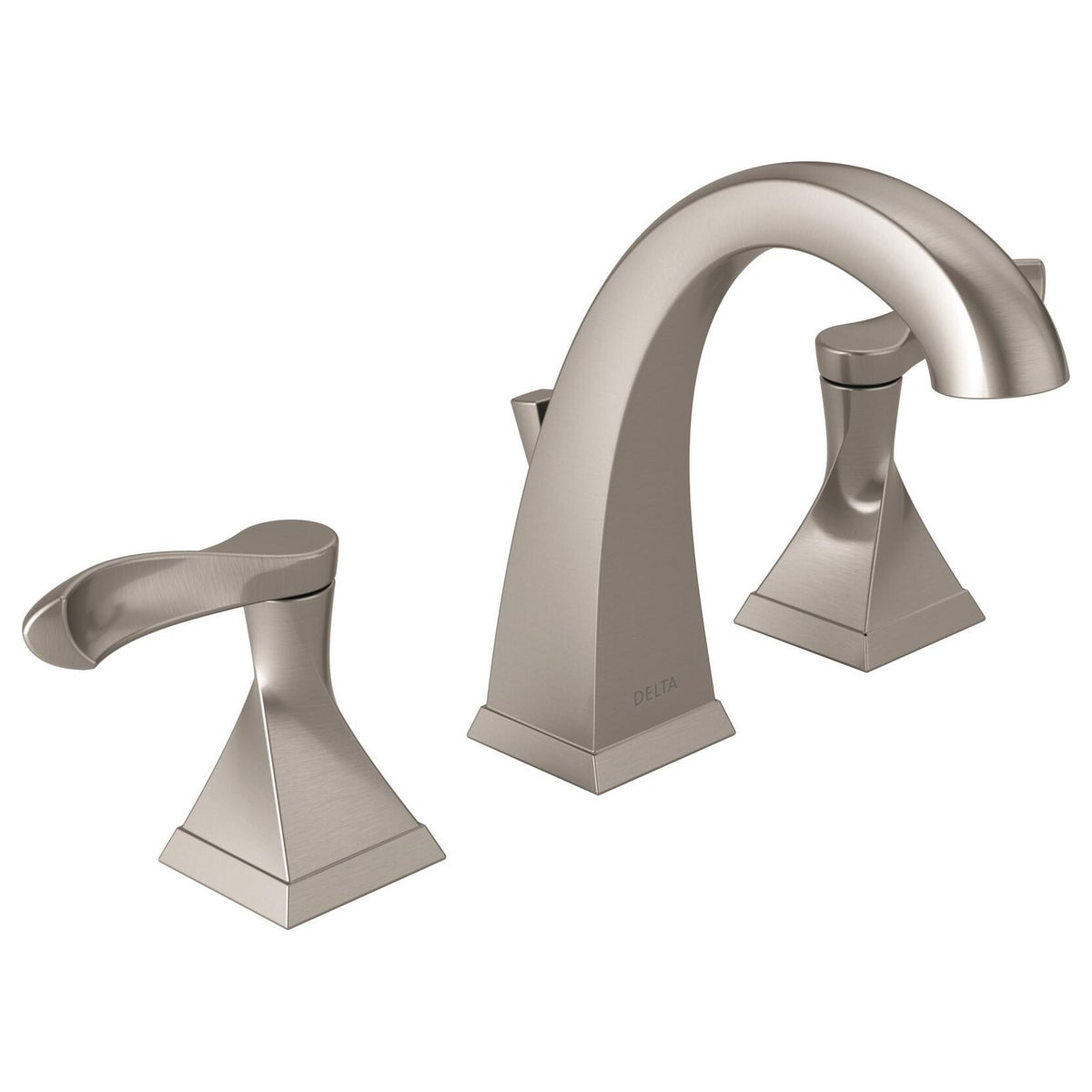 NEW - Delta Kahlo Brushed Nickle Two Handle Widespread Bathroom Faucet - Retail $105