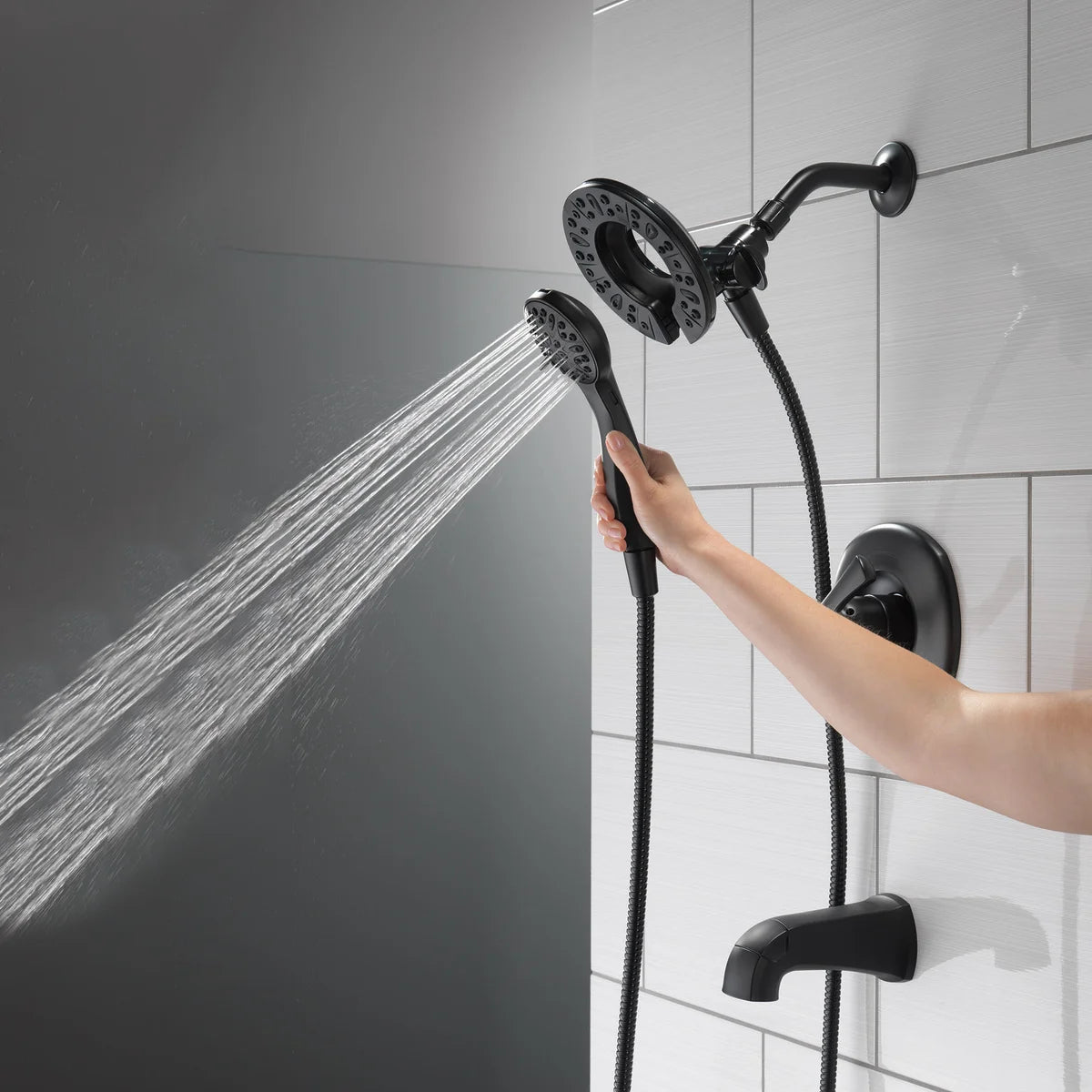 NEW - Delta Larkin Bathtub & Shower Faucet with In2ition Shower Head