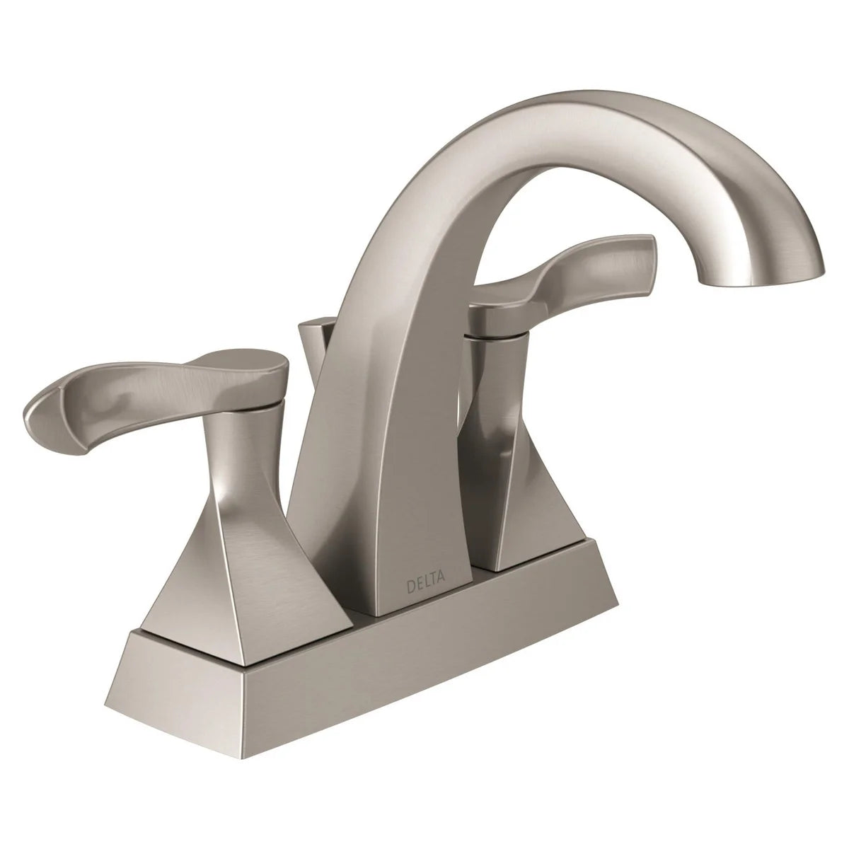 Delta Kahlo, Brushed Nickel - Two Handle Centerset Bathroom Faucet - Retail $89