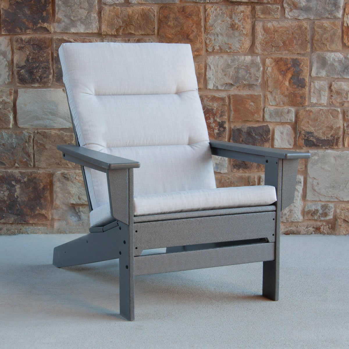 Adirondack Cushion for Modern Polywood Chairs, Grey, 2-pack - Retail $125