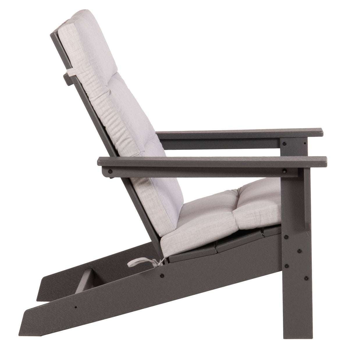 Adirondack Cushion for Modern Polywood Chairs, Grey, 2-pack - Retail $125