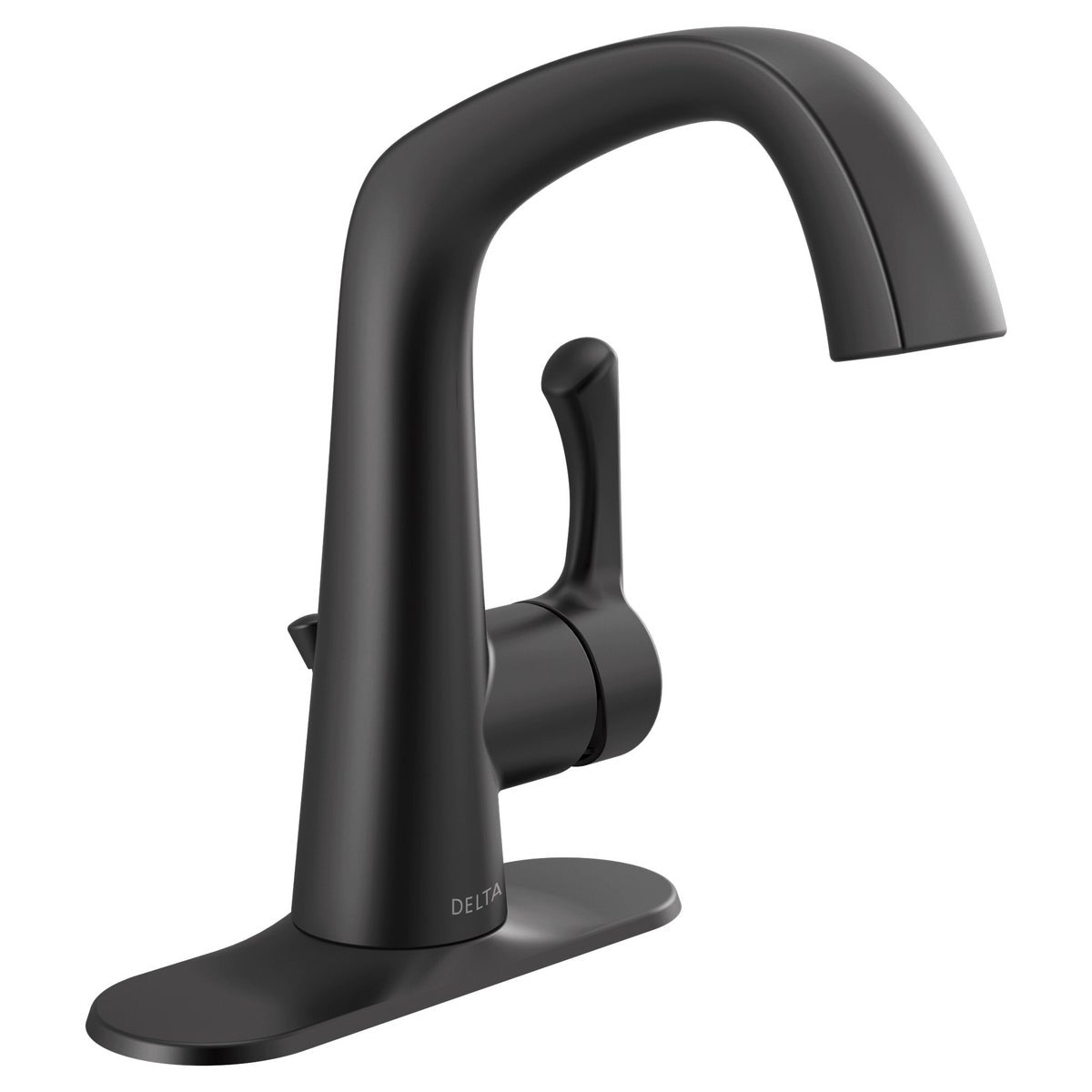NEW - Delta Larkin Matte Black Single Handle Bathroom Faucet