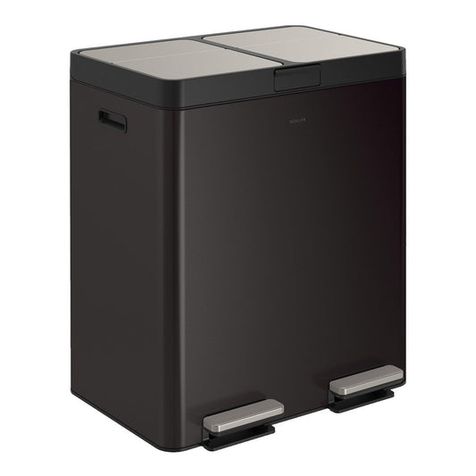 NEW - Kohler 82L Dual Bin Step Trash Can