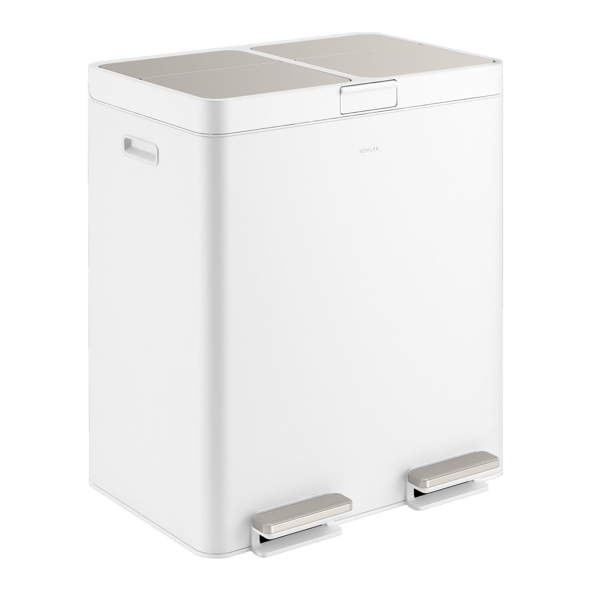 Kohler 82L Dual Bin Step Trash Can - Retail $200