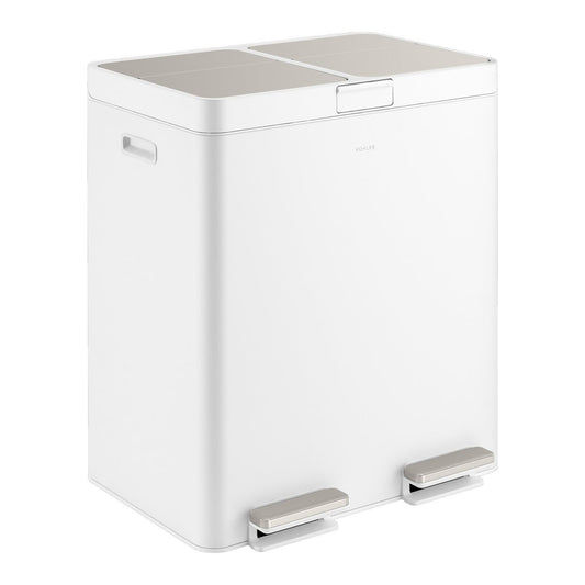 Kohler 82L Dual Bin Step Trash Can - Retail $200