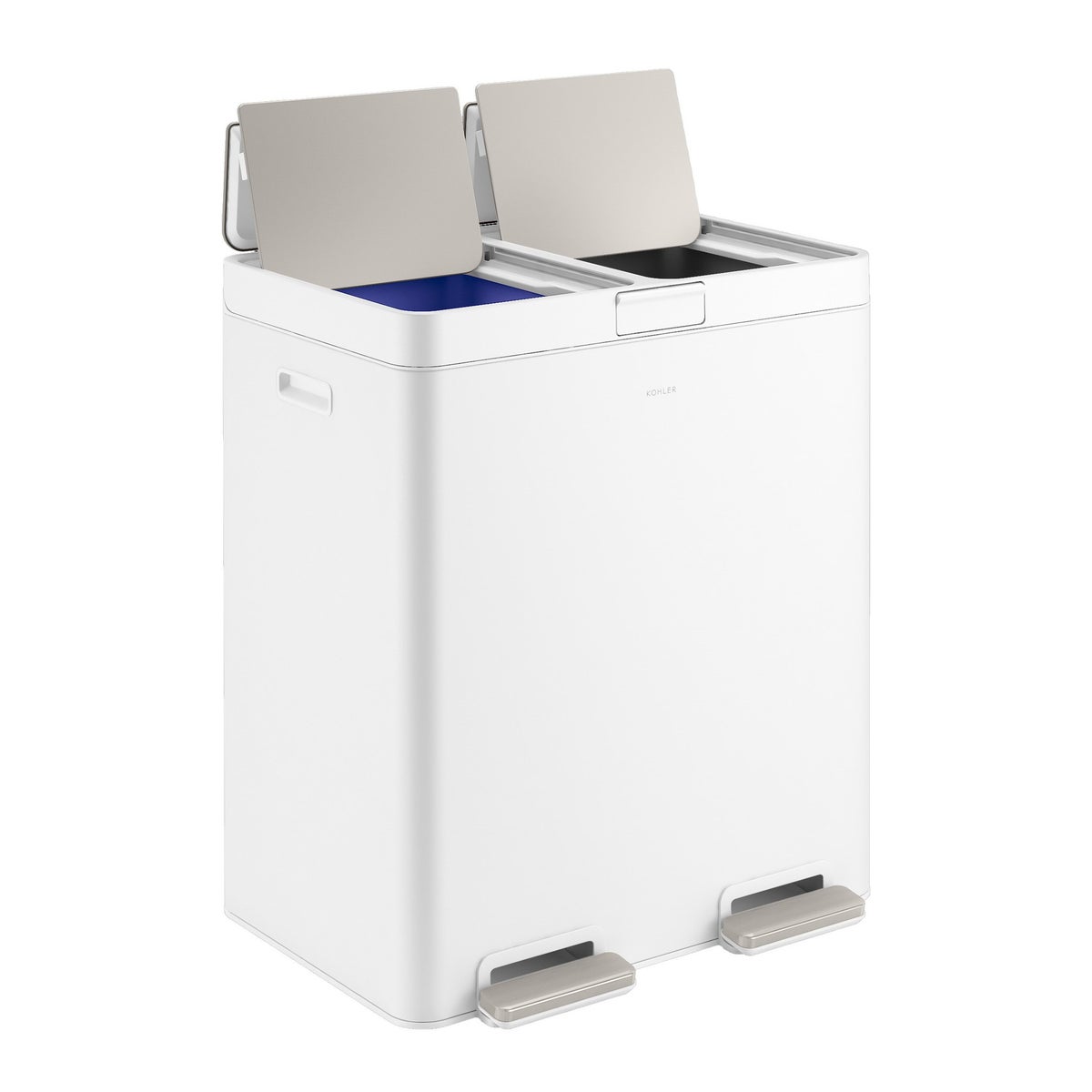 Kohler 82L Dual Bin Step Trash Can - Retail $200