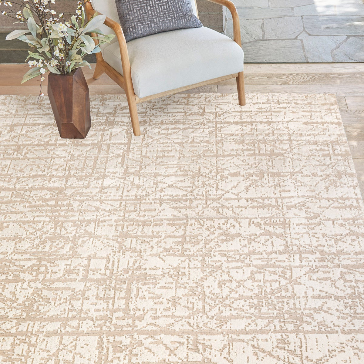 Karma Rug Collection, Riona Ivory