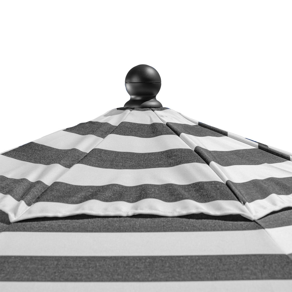 SunVilla 11' Round Cabana Stripe Aluminum Market Umbrella (BLACK & WHITE)