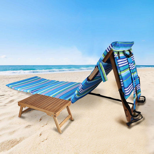 Melino Beach Lounger with Tray Table - Retail $40