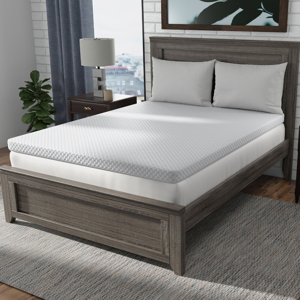 3-inch KING PureLUX Graphite-Infused Memory Foam Topper