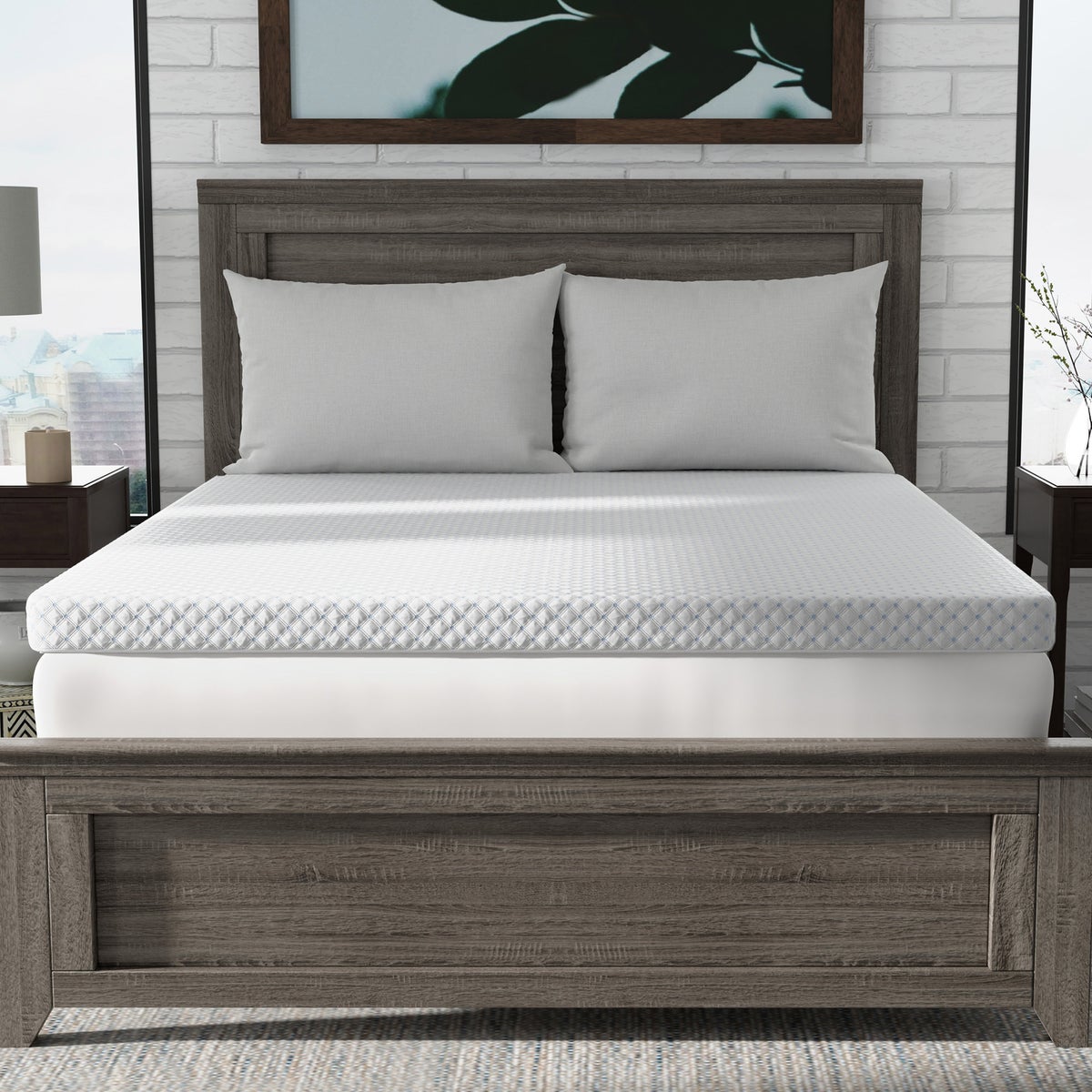 3-inch KING PureLUX Graphite-Infused Memory Foam Topper