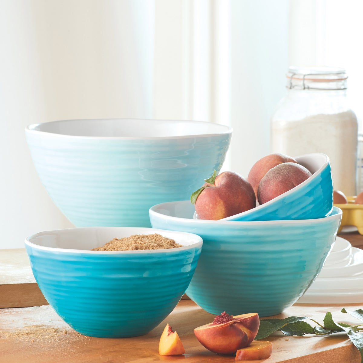 Pandex 4-piece Ombre Melamine Bowl Set with Lids