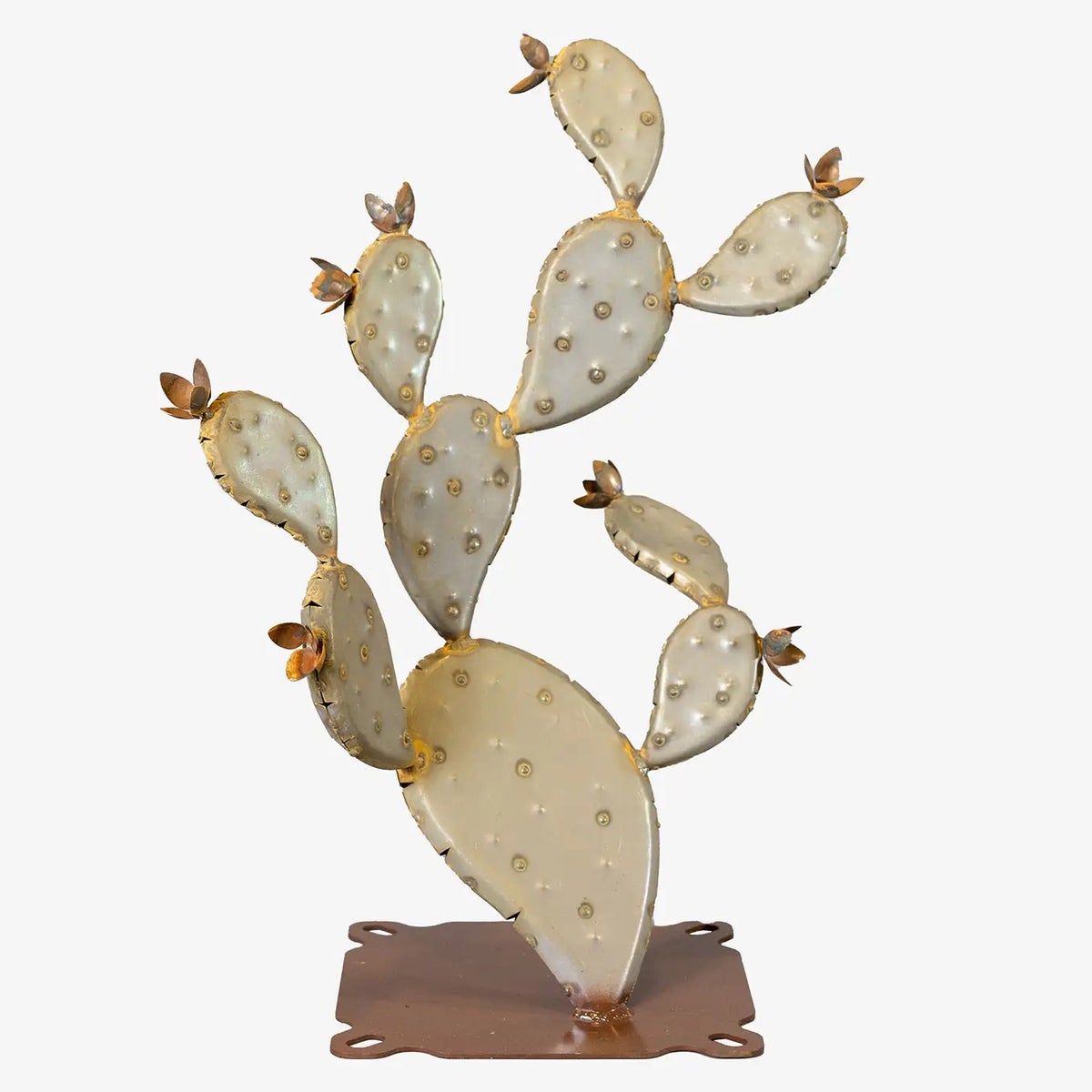Prickly Pear Cactus Sculpture by Desert Steel - Retail $110