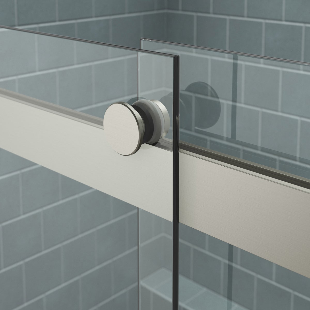 NEW - Kohler Tellin Shower Door 78 in. x 59 in. Brushed Nickel Sliding Shower Door