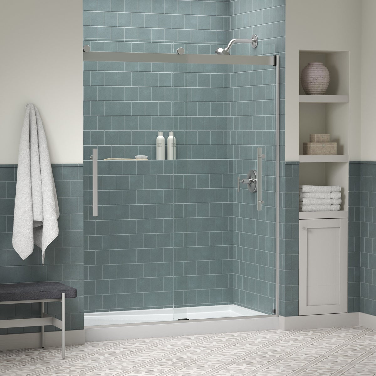 Kohler Tellin Shower Door - Chrome 78 in. x 47 in