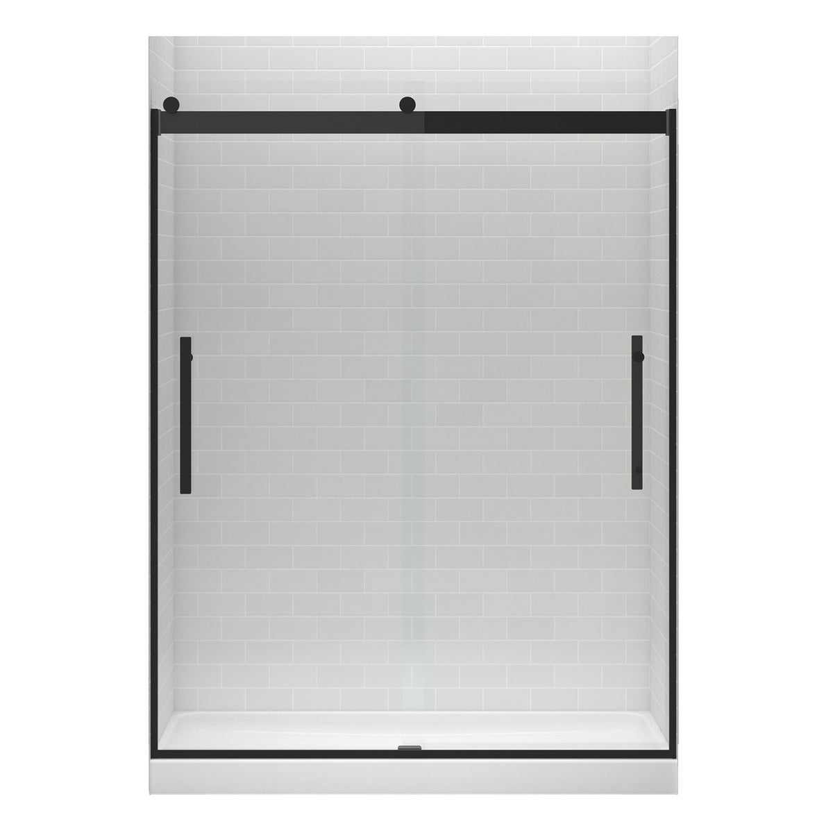 Kohler Tellin Shower Door - Black 78 in. x 59 in