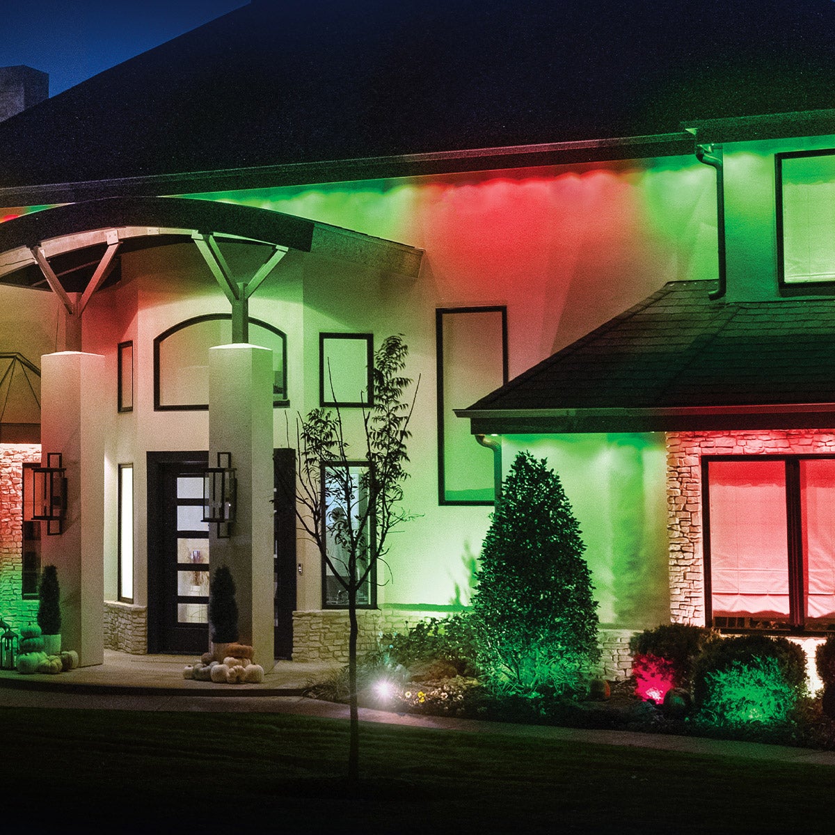 Enbrighten 100ft Permanent Outdoor Wi-Fi Eternity Eave Lights, White