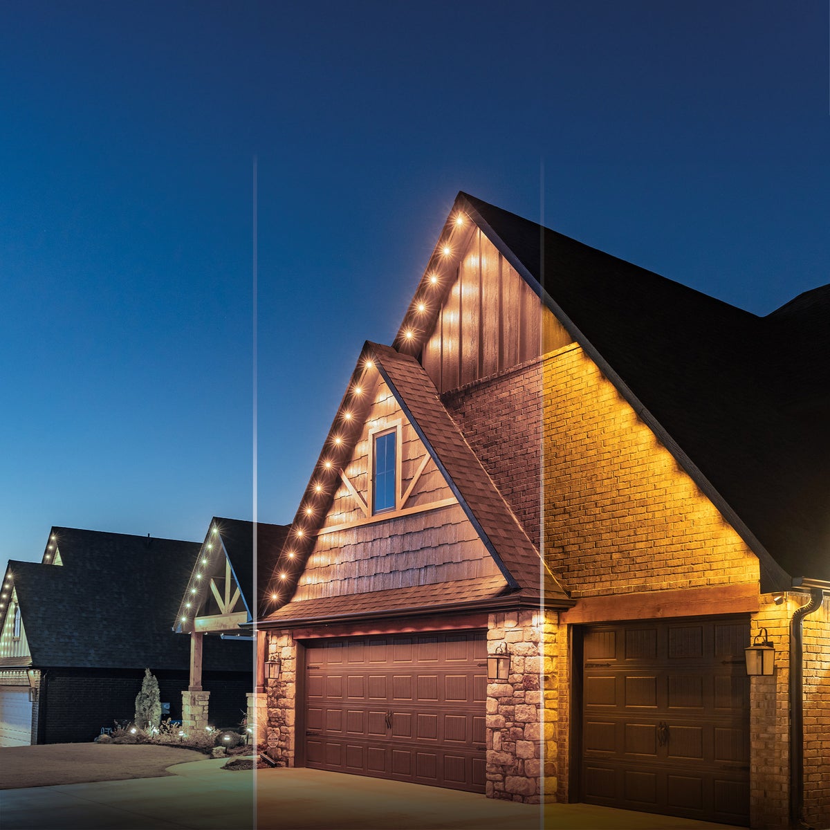 Enbrighten 100ft Permanent Outdoor Wi-Fi Eternity Eave Lights, White