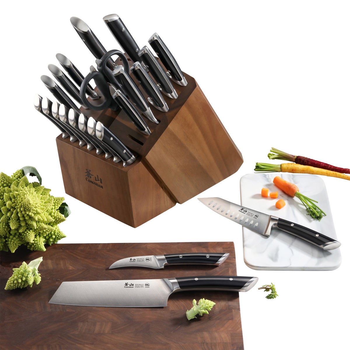 Cangshan Olympus Series German Steel Forged 23-piece Knife Block Set