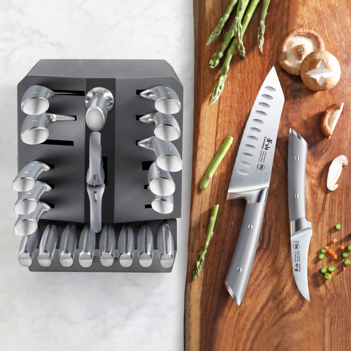 Cangshan Olympus Series German Steel Forged 23-piece Knife Block Set