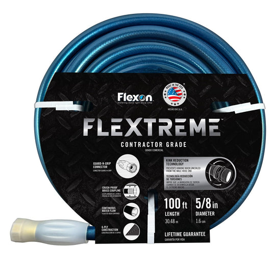 Flexon 5/8 in. x 100 ft. Contractor Grade Hose with Guard & Grip