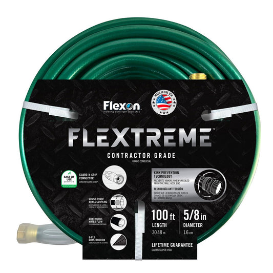 Flexon 5/8 in. x 100 ft. Contractor Grade Hose with Guard & Grip